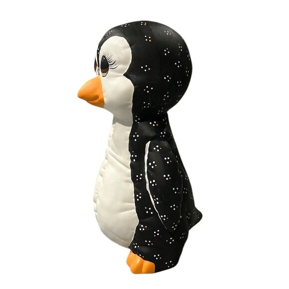 Kimple Ceramic Black and White Penguin Piggy Bank Mold - Picture 3 of 7